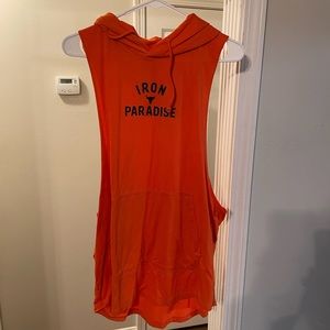 Iron Paradise Project Rock hooded cutoff